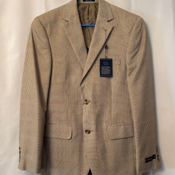 Macy’s 36S Club Room Gold Brown Blazer, Sport Coat - Picture 3 of 12